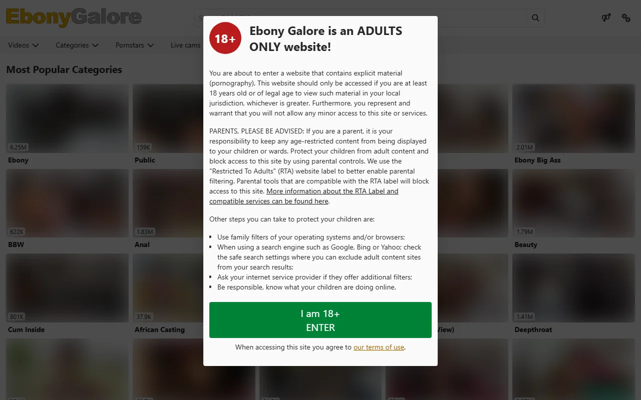 Screenshot of Ebonygalore